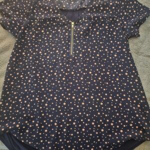 Tempted Navy and Pink Star Blouse